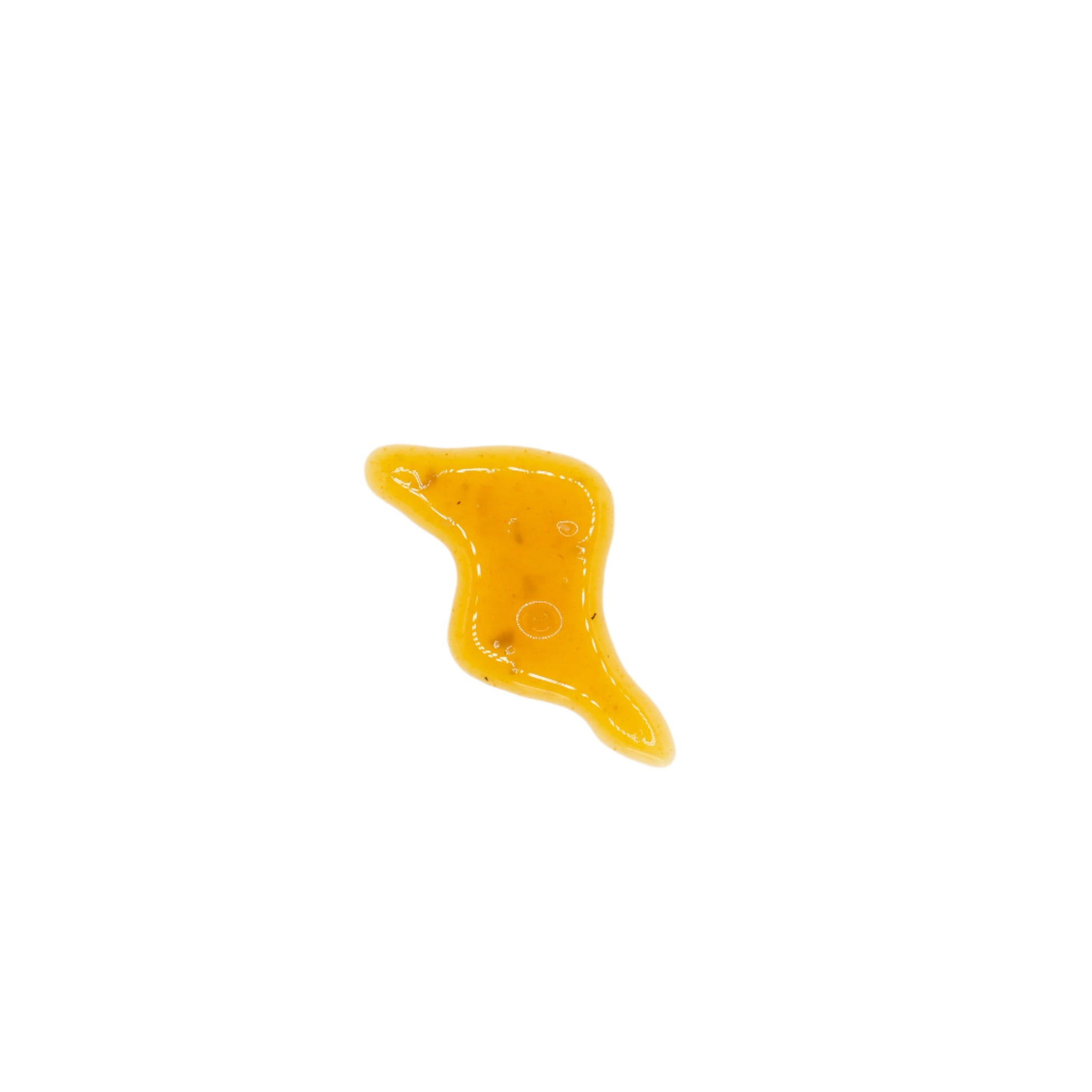 passionfruit sauce drip on a white background